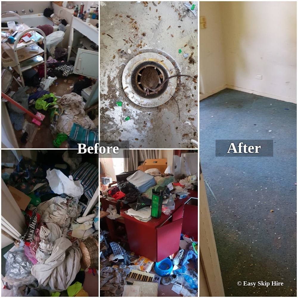 rubbish removal before and after