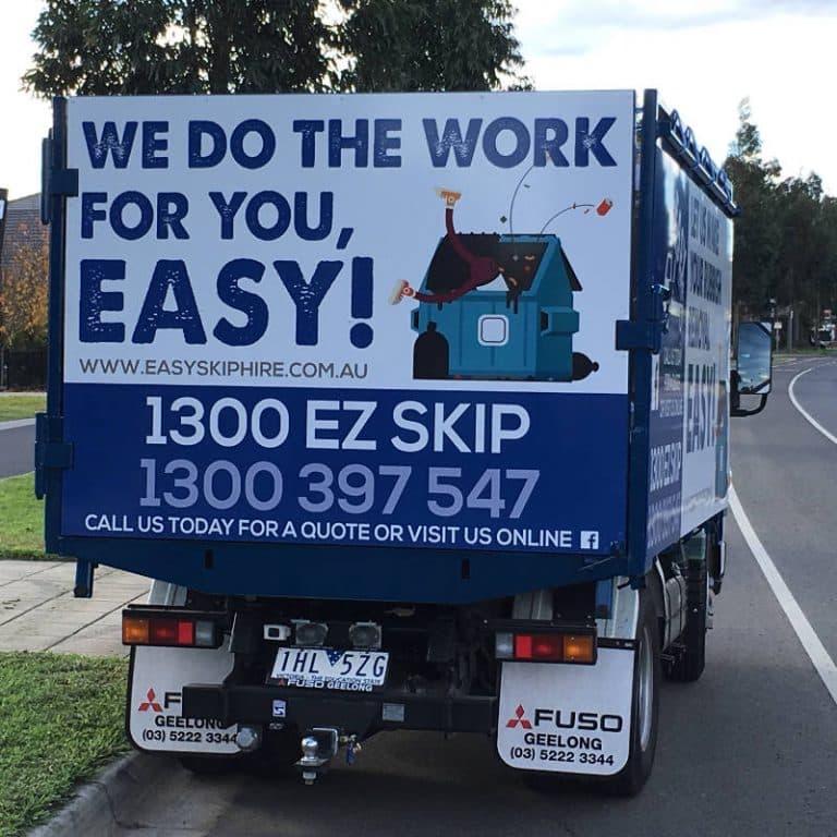 back of Easy Rubbish Removal mobile rubbish removal truck