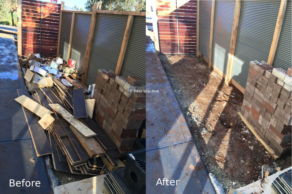 rubbish removal before and after