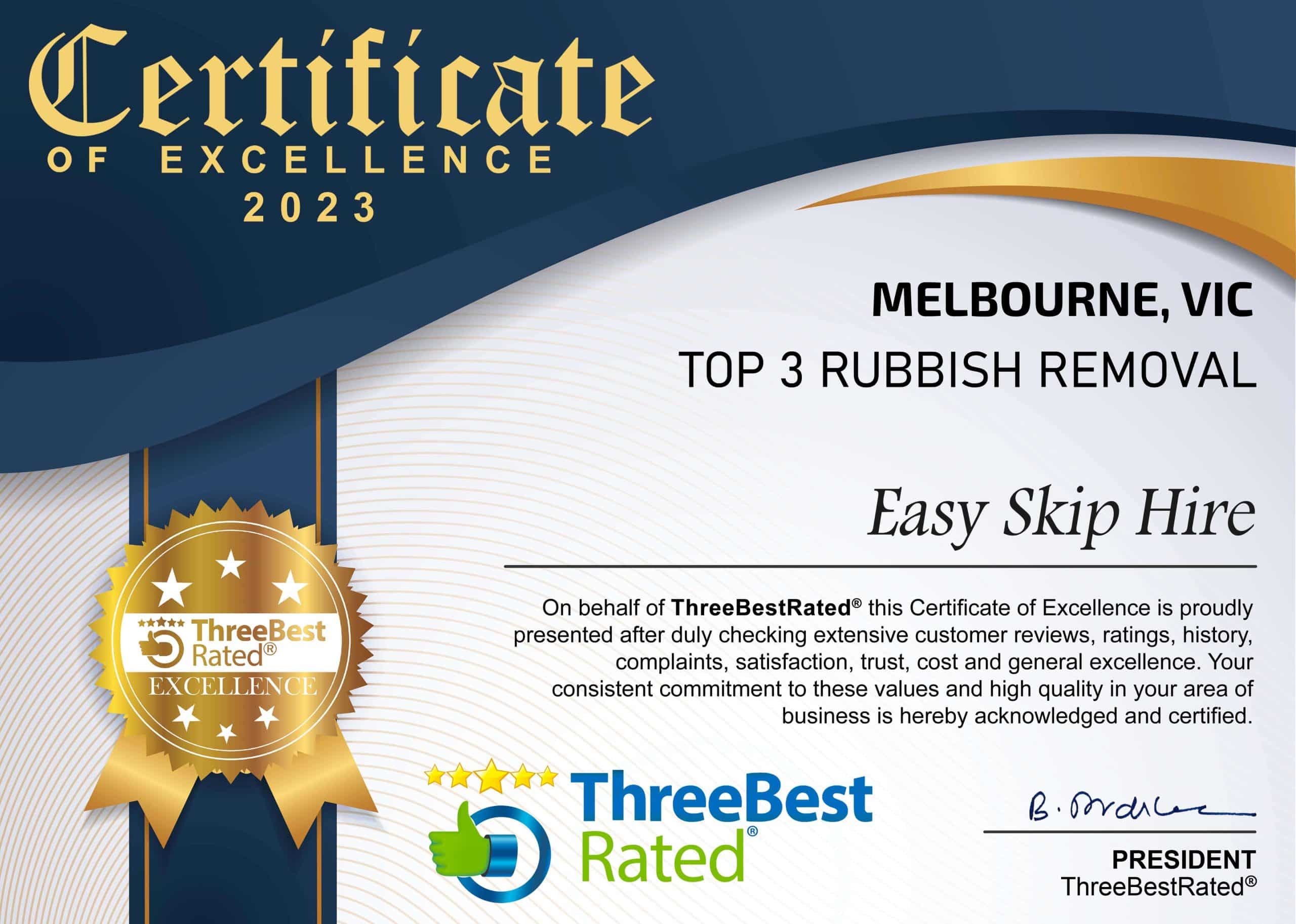 easyskiphire rubbish removal award melbourne