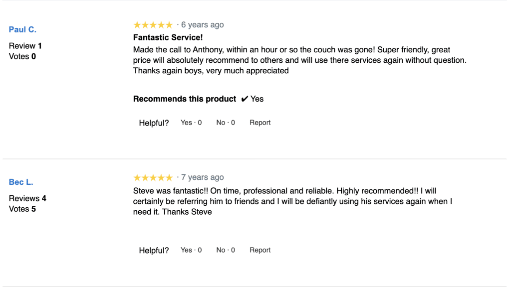 Yellow Pages Reviews