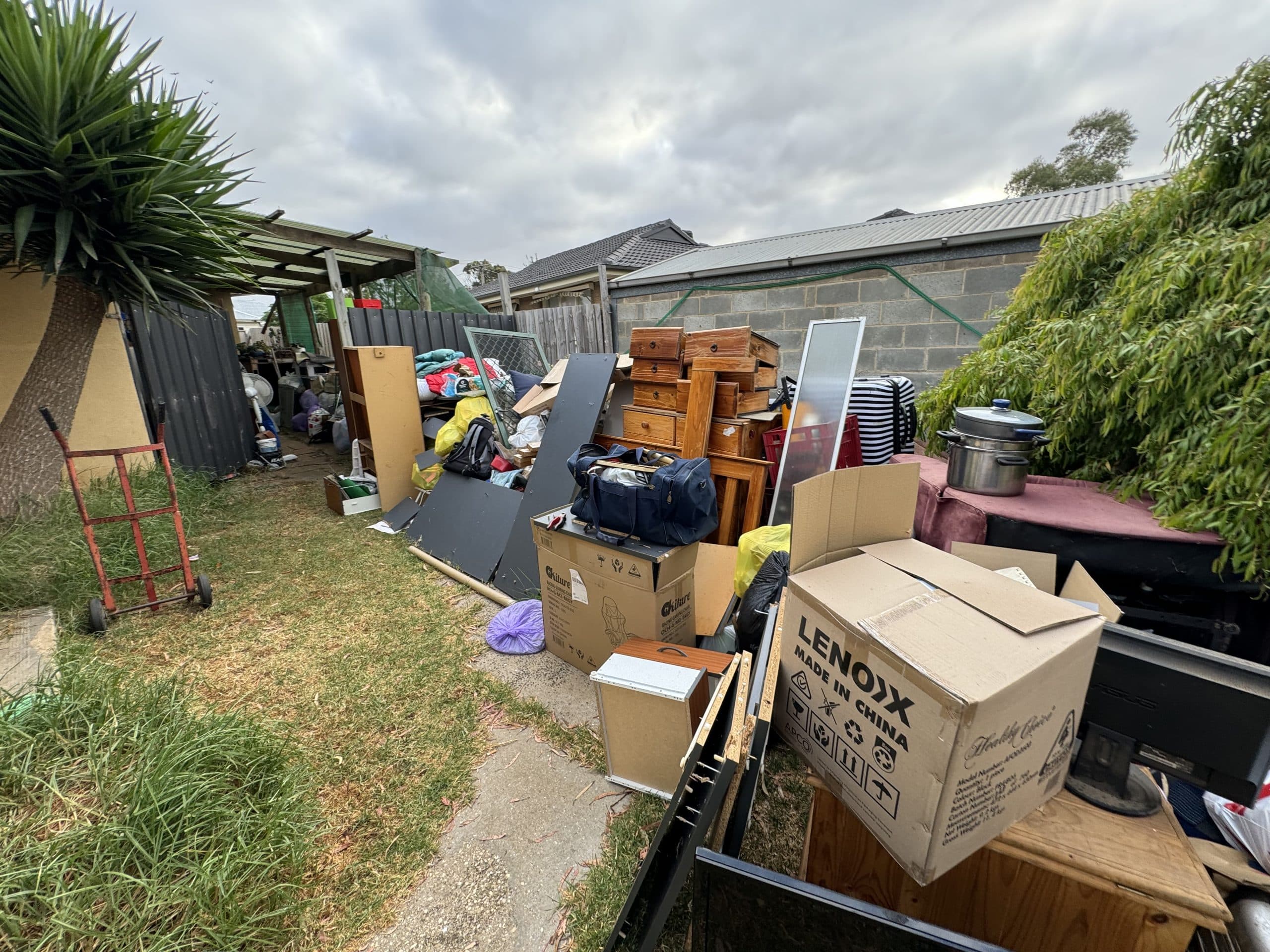 Rubbish Pile Removal before yard