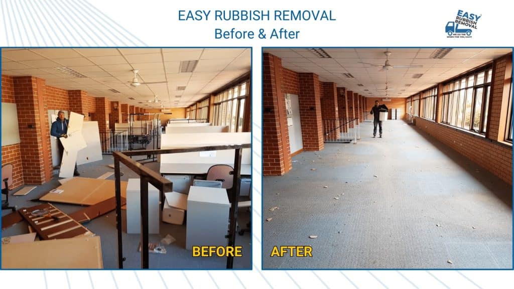 Easy Rubbish Removal B&A School Corridor
