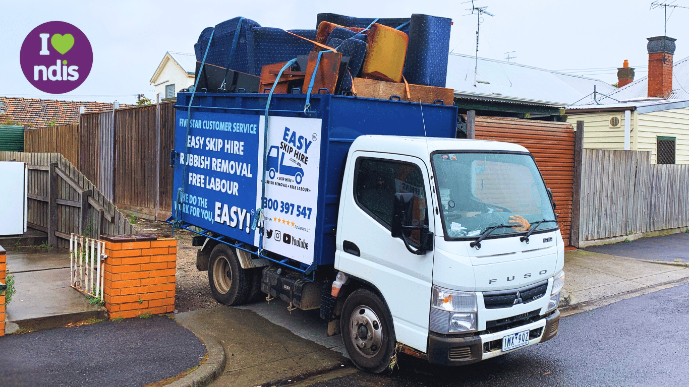 Easy Rubbish Removal truck packed with junk