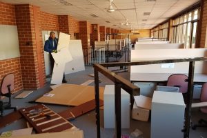 school rubbish removal in progress